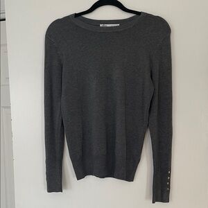Gray Fitted Sweater